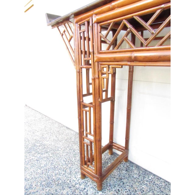 Chinese Bamboo Altar or Console Table For Sale - Image 15 of 18