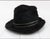 Boho Chic 1980s Christian Dior VTG Black Astrakhan Fur & Leather Trim Fedora Hat For Sale - Image 3 of 9
