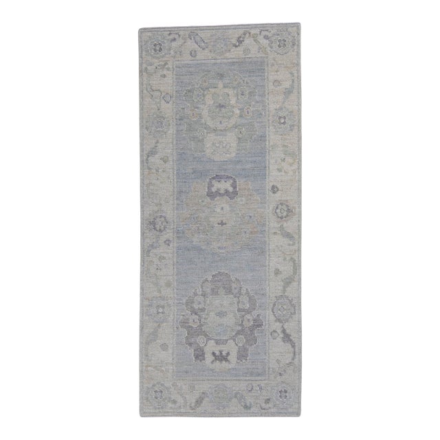 Turkish Oushak Rug 2'8" x 6'6" For Sale