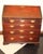 Victorian Antique Solid Mahogany Secretary Desk With Brass Hardware, Signed Plymouth Ma (Massachusetts) For Sale - Image 3 of 5