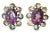 14K Rose Pink Gold Diamond & Amethyst Huggie Earrings Make a bold and elegant statement with these magnificent 14K Rose...