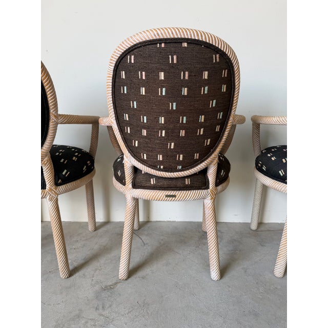 1970’s Italian Marcello Mioni Carved Wood Dining Chairs – Set of 6 For Sale - Image 12 of 12