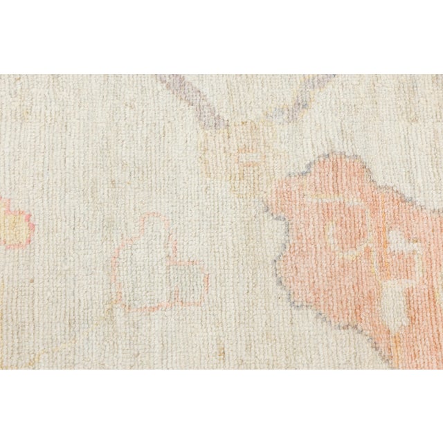 Textile Ethereal Modern Oushak Style Handmade Wool Area Rug Pastels & Earth Tones 14x19 For Sale - Image 7 of 11