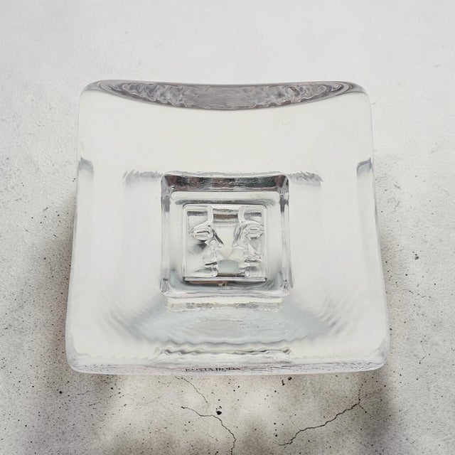 Designed by Bertil Vallien for Kosta Boda, this sculptural art glass dish is part of the celebrated Days of the Week...