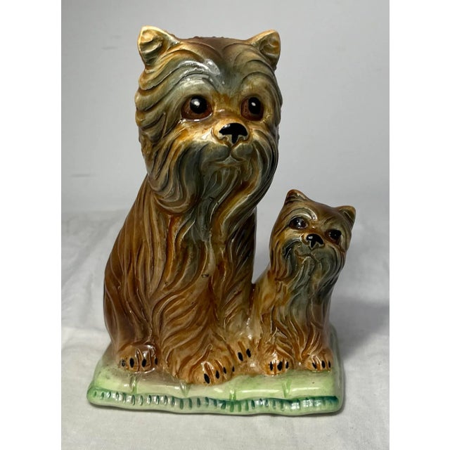 Ceramic Vintage Trompe-l'Oeil Dog Ceramic Figurine I For Sale - Image 7 of 7