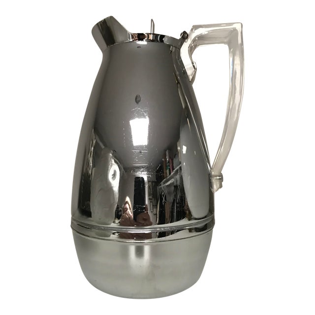 Mid Century Modern Chrome and Lucite Thermos Carafe Chairish