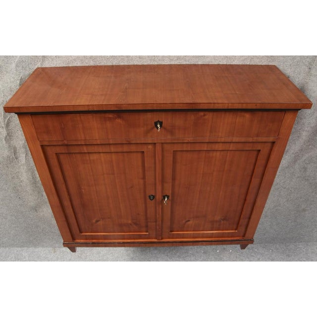 Small Biedermeier Half Cabinet in Cherrywood, 1820s For Sale - Image 9 of 18