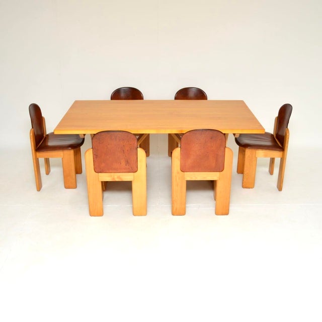 Mid-Century Modern Vintage Italian Dining Table and Chairs from Silvio Coppola, 1970, Set of 7 For Sale - Image 3 of 11