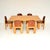 Mid-Century Modern Vintage Italian Dining Table and Chairs from Silvio Coppola, 1970, Set of 7 For Sale - Image 3 of 11