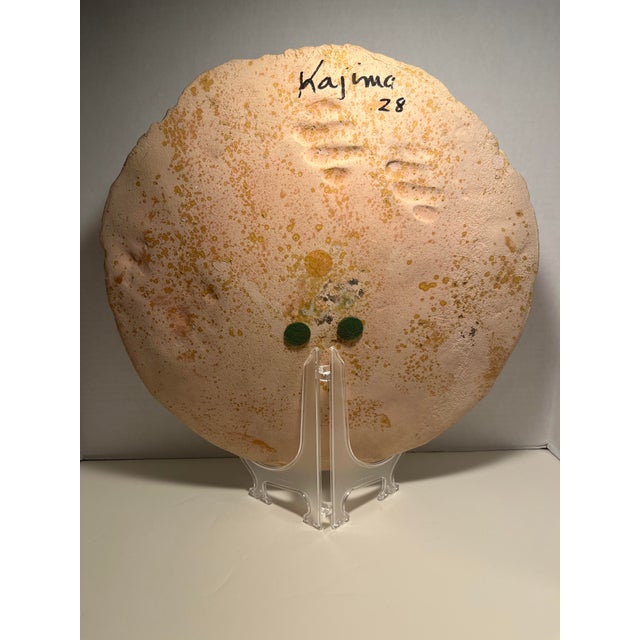 Vintage Tony Evans Kajima Pottery Modernistic Ceramic Wall Art Platter For Sale - Image 4 of 6