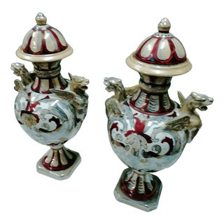 Potiches by Gualdo Tadino, Set of 2 For Sale