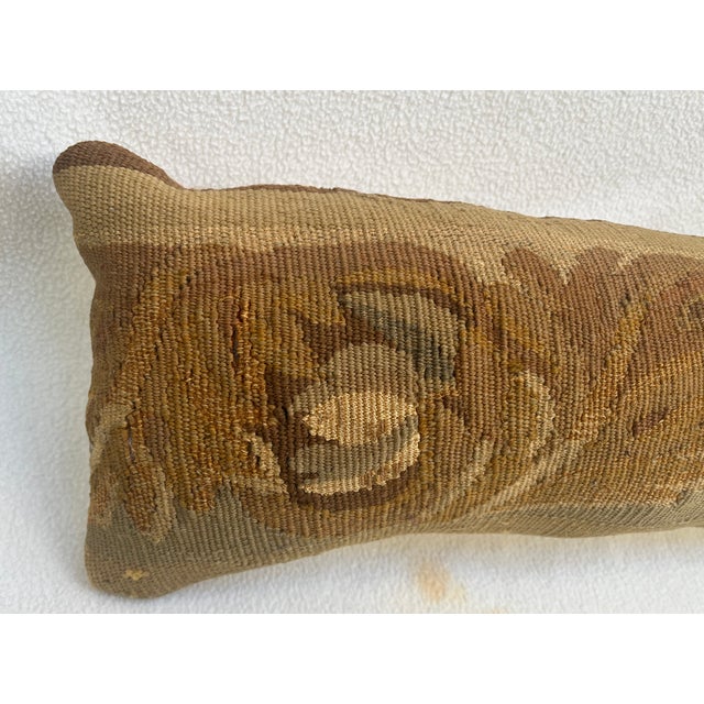 Late 19th Century Long Narrow Pillow in 19th-Century Floral Tapestry For Sale - Image 5 of 7