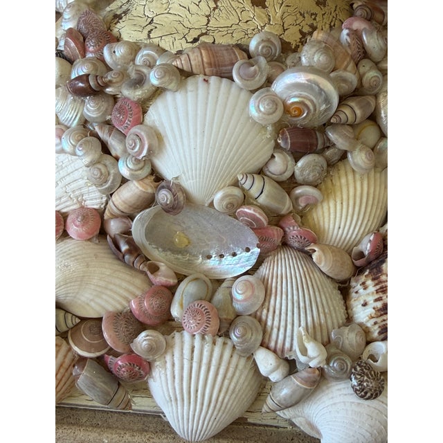 Vintage Shell-Encrusted Carved Wood Urn Table Lamps - Pair For Sale - Image 9 of 12