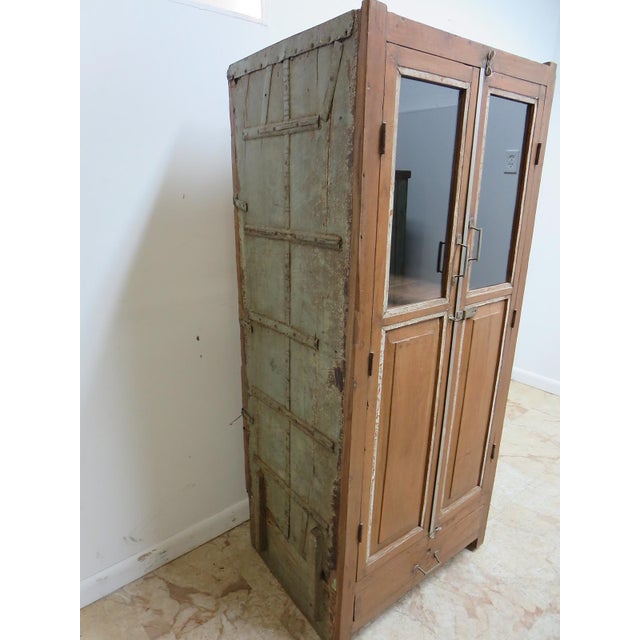 Late 20th Century Antique Primitive architectural salvage Hutch China Cabinet Cupboard For Sale - Image 5 of 11
