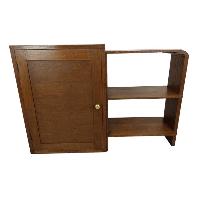 Art Deco Oak Shelving Unit, 1930s For Sale