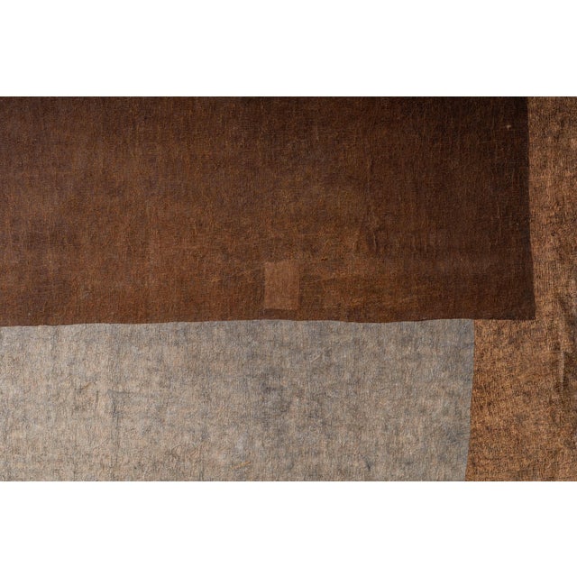 Brown Large French Abstract Expressionist Wall Hanging For Sale - Image 8 of 16