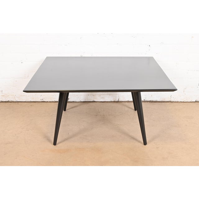 Mid-Century Modern Paul McCobb Planner Group Black Lacquered Square Coffee Table, Newly Refinished For Sale - Image 3 of 10