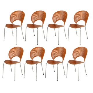 Teak Trinidad Dining Chairs by Nanna Ditzel for Fredericia, 1990s, Set of 8 For Sale