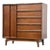 Refinished Walnut Mid Century Dresser Armoire For Sale