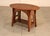 High Quality American Made Oak Oval Top Console or Library Table with Cut-Out Legs, Onondaga 32 Finish