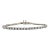 White Diamond Round Tennis Bracelet in 14K White Gold For Sale