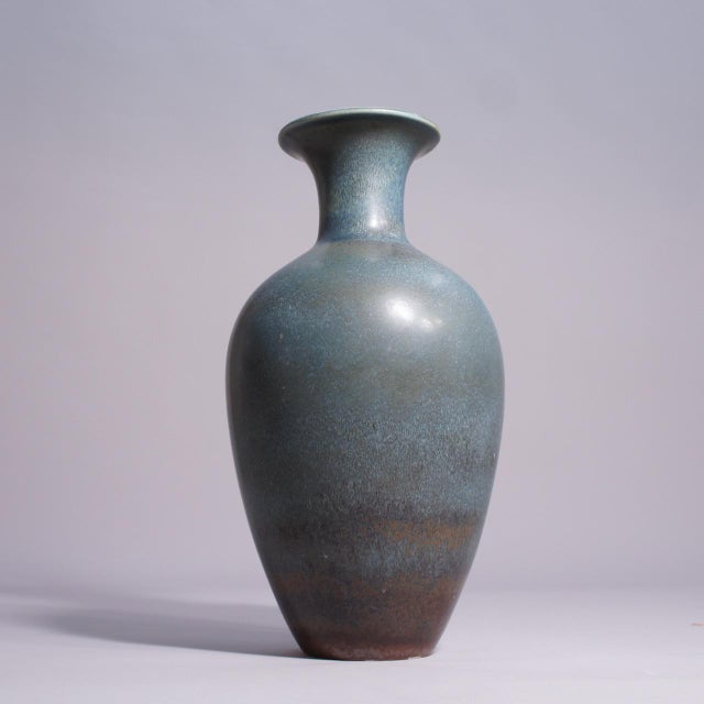 Vintage Floor Vase in Stoneware by Gunnar Nylund for Rörstrand, 1950s, in Very Good conditions. Designed 1920 to 1949 This...