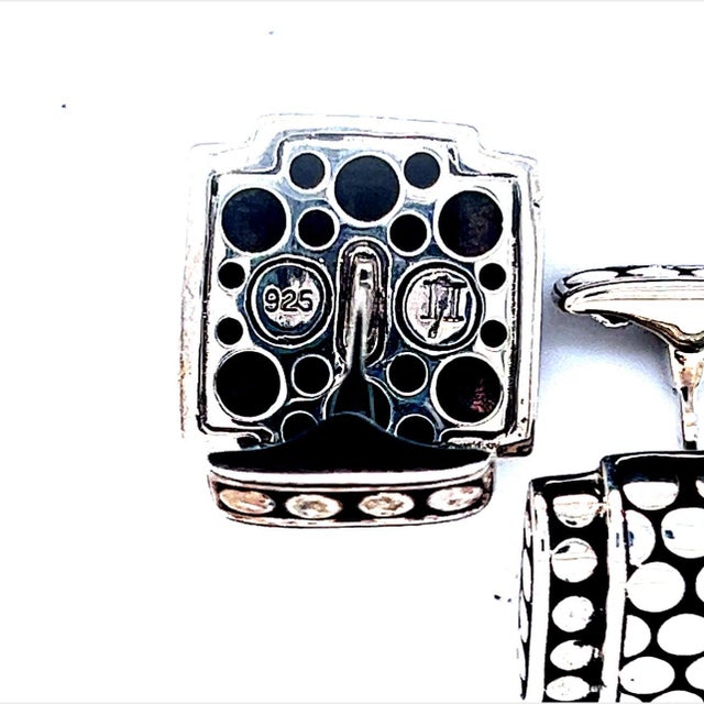 Late 20th Century Late 20th Century John Hardy Estate Mens Dot Cufflinks Sterling Silver, A Pair For Sale - Image 5 of 8