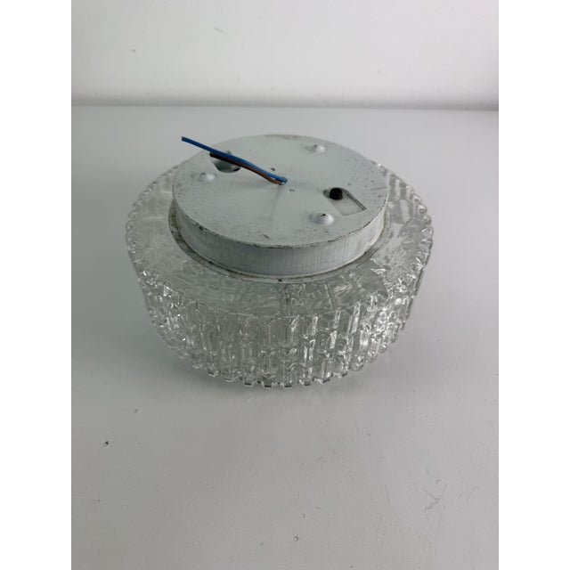 Circular Textured Glass Ceiling or Wall Lights in the style of Rupert Nikoll, 1960s, Set of 2 For Sale - Image 12 of 14