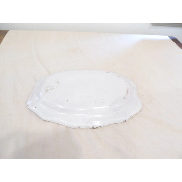 Mid 18th Century 18th Century French White & Blue Faience Platter For Sale - Image 5 of 5