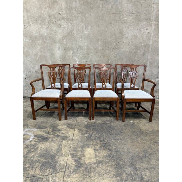 Set of 8 Spectacular Antique 1830 Chippendale Mahogany Dining Chairs For Sale In San Francisco - Image 6 of 18
