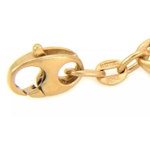 Late 20th Century Late 20th Century Mariner Puff Link 14k Yellow Gold Necklace For Sale - Image 5 of 5