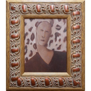 Scott Woodard "Determination" Brown Toned Contemporary Abstract Surrealist Painting, 2022 For Sale