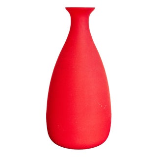 Italian Red Murano Glass Vase by Carlo Moretti, 1960s For Sale