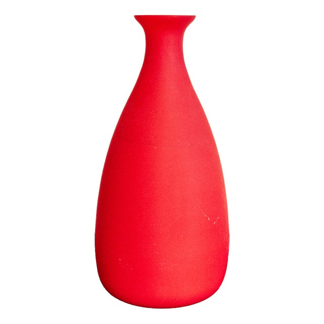 Italian Red Murano Glass Vase by Carlo Moretti, 1960s For Sale