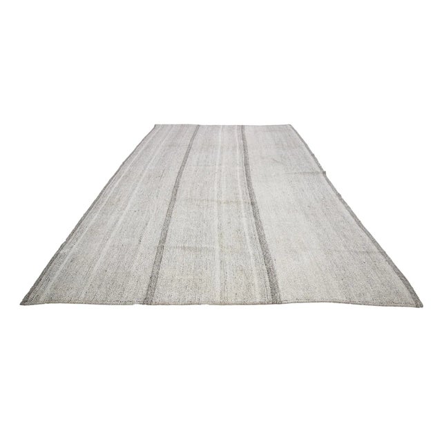 Modern vintage handwoven kilim rug from Adana region of Turkey. Approximately 50-60 years old. In very good condition