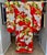 Japanese Vintage Red Brocade With Flying Cranes Japanese Ceremonial Kimono For Sale - Image 3 of 18