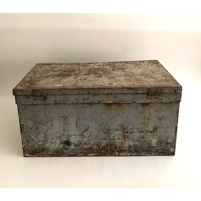 Vintage Industrial Metal Storage Box Chairish