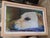 Beautiful original Pastel dog portrait on thick artist paper under glass in a clean contemporary custom frame.