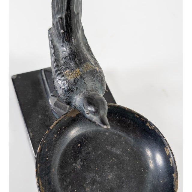 Metal Mid-Century Art Deco Style Metal Bird Catchall For Sale - Image 7 of 9