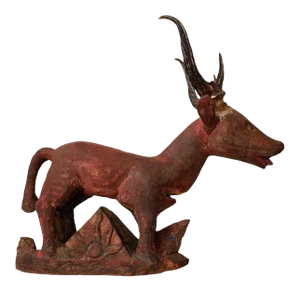 Old Bali or Java Temple Deer Statue Indonesian Folk Art Carving