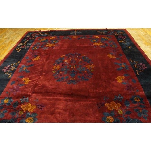 1920s Chinese Art Deco Carpet ( 8'3'' x 9'7'' - 252 x 292 ) For Sale - Image 9 of 12