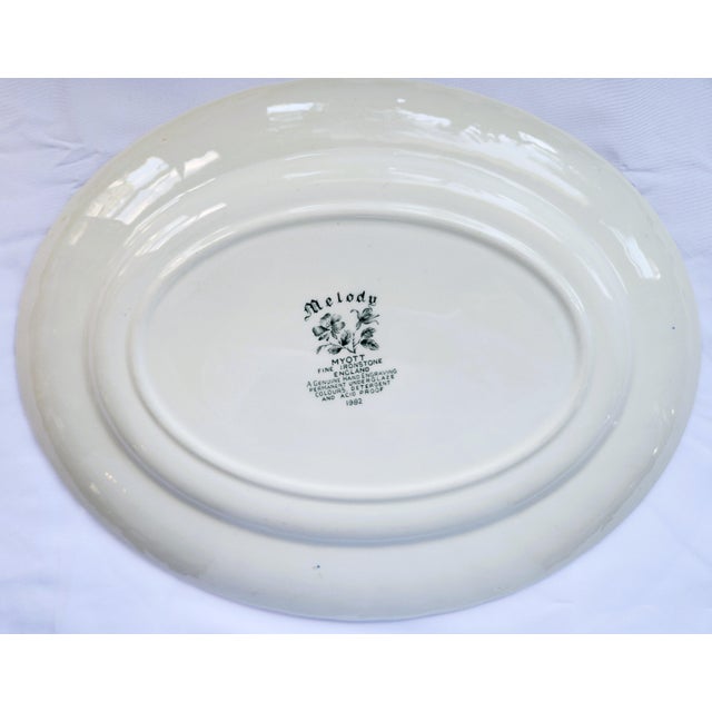 Farmhouse 1980s Myott "Melody" Blue & White Serving Platter For Sale - Image 3 of 6