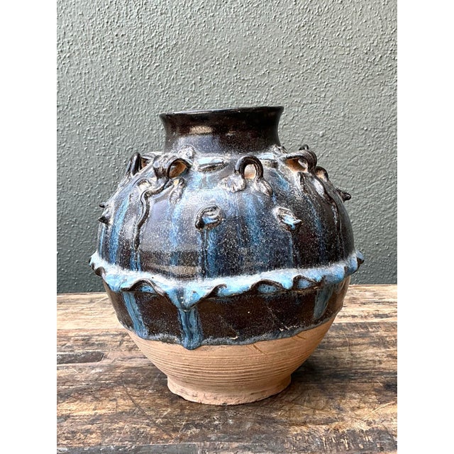 Vintage Original Studio Pottery Urn For Sale - Image 11 of 12