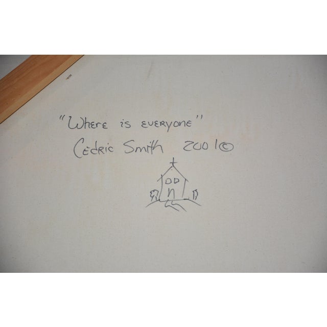 Cedric Smith " Where Is Everyone" Acrylic on Canvas, 2001 For Sale - Image 4 of 16