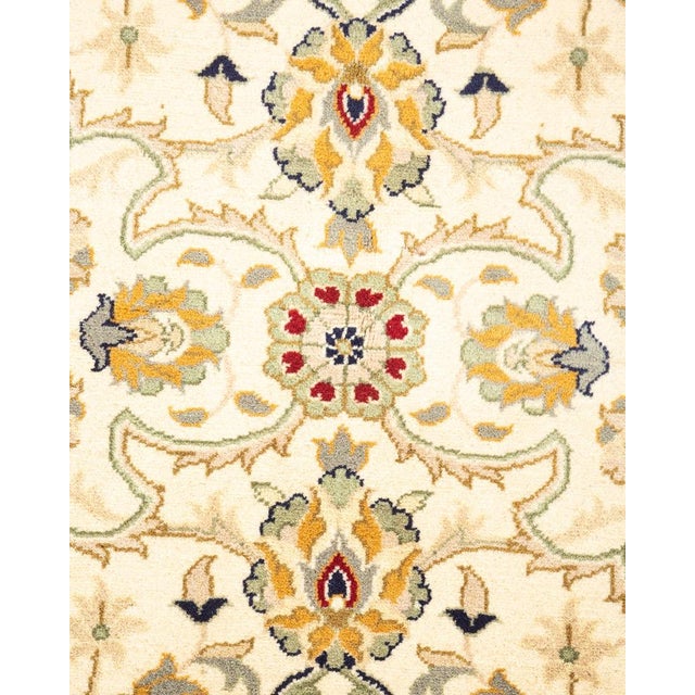 Traditional Mogul, One-of-a-Kind Hand-Knotted Area Rug in Ivory, 4' 2" x 6' 3" For Sale - Image 3 of 8