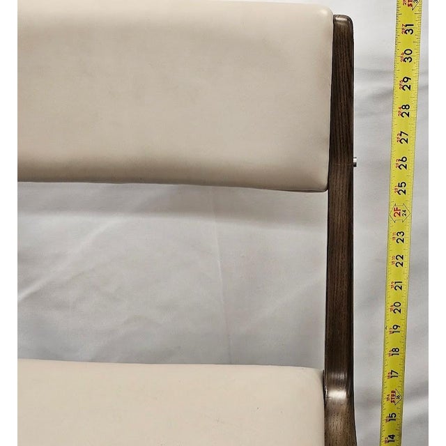 Cream Interlude Home Tate Mid-Century Modern Dining Chair in Walnut & Cream Latte For Sale - Image 8 of 9