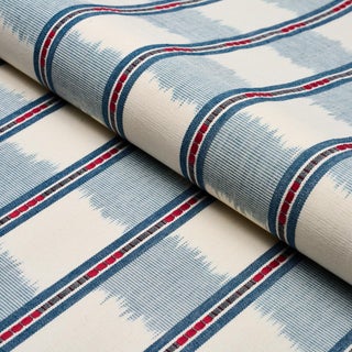 Schumacher Faye Fabric In Chambray For Sale