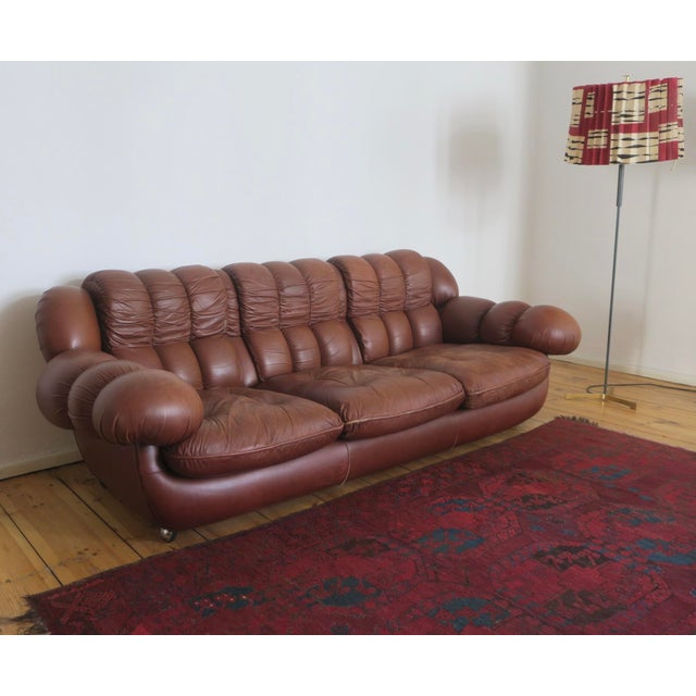Large Chesterfield 3-Seater Sofa in Leather, Italy, 1970s For Sale - Image 5 of 7