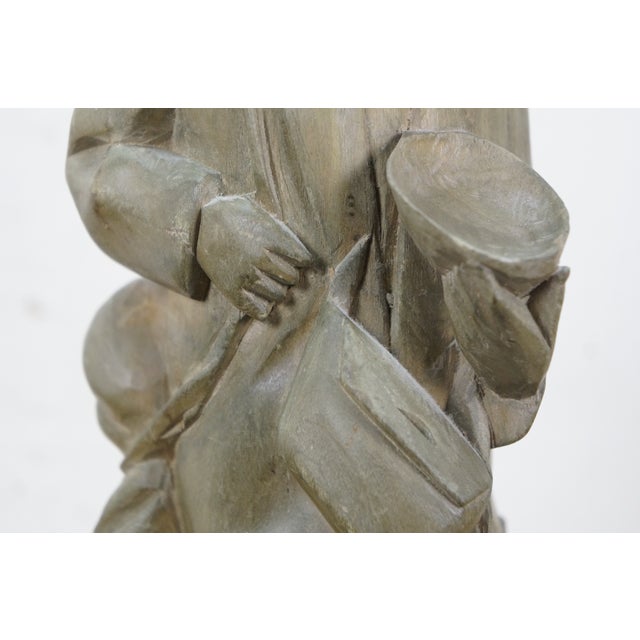 Vintage Carved Folk Art Tramp Hobo Barefoot Homeless Man Figurine 16" For Sale - Image 13 of 14