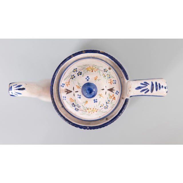 19th Century French Malicorne Faience Tea Pot For Sale In Houston - Image 6 of 10